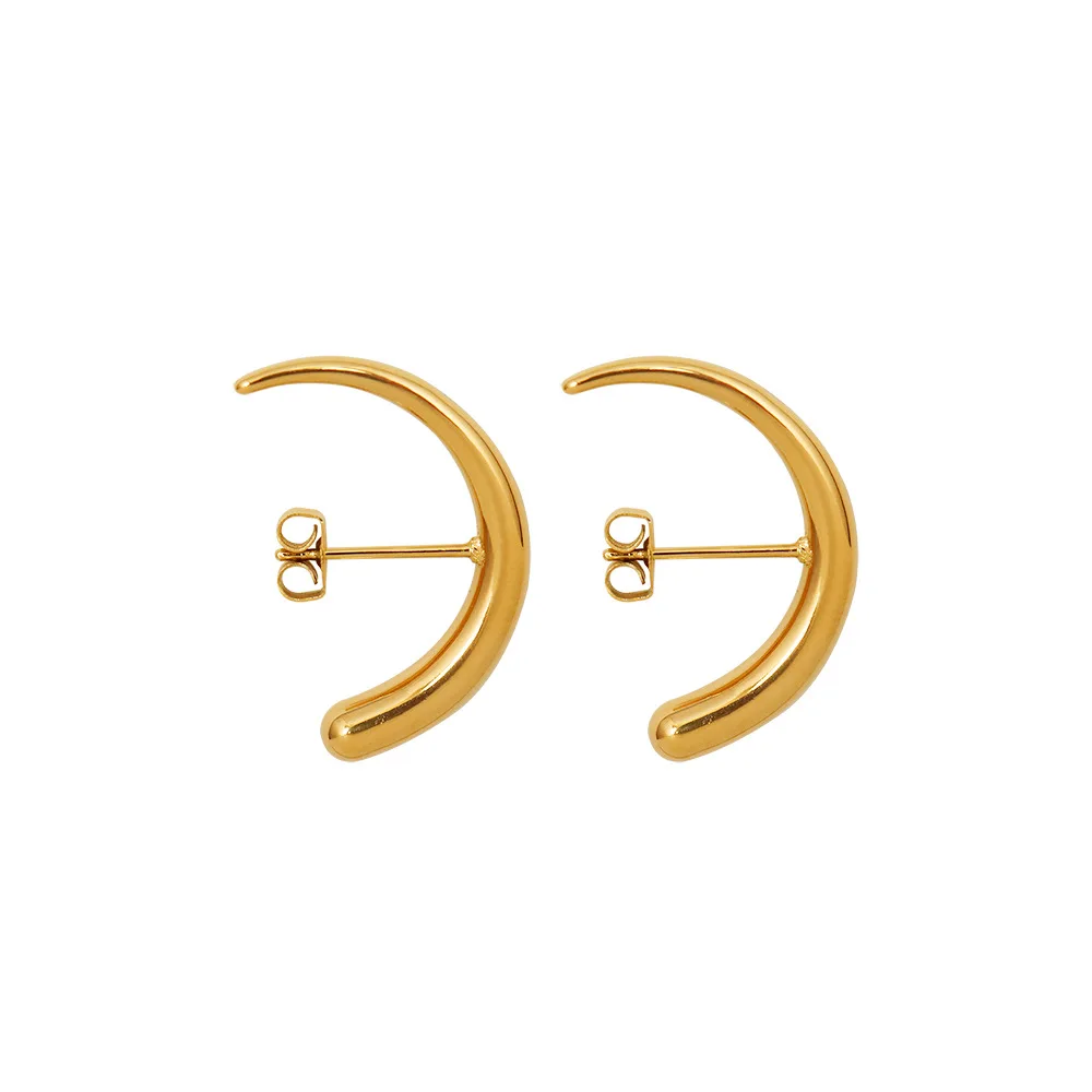 

Female Stereo Crescent Multi Wearing Earrings Female Girl Party Accessories Metal Earrings Trend Hip Hop Metal New