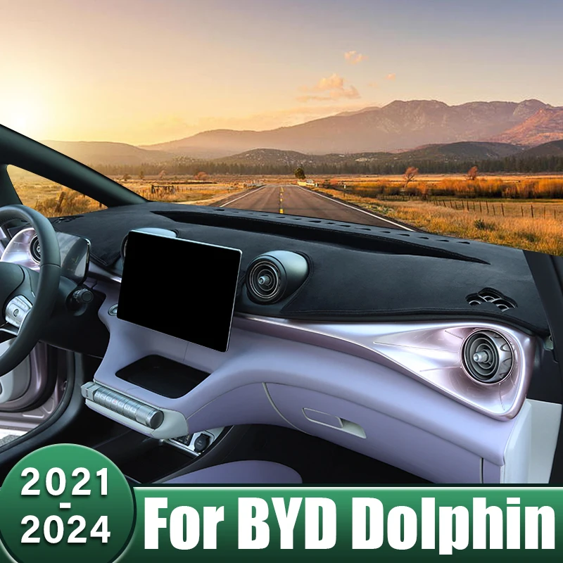 

Коврик для приборной панели автомобиля, защитный чехол от солнца, ковер с защитой от УФ-лучей, аксессуары для интерьера BYD Dolphin EA1 EV 2021 2022 2023 2024