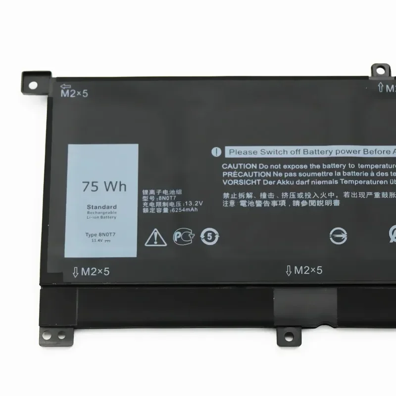 8N0T7 TMFYT 11 4 В 75 Втч Аккумулятор для ноутбука Dell XPS 15 9575-D1805TS D1605TS P73F(DF13) 0TMFYT Precision 5530