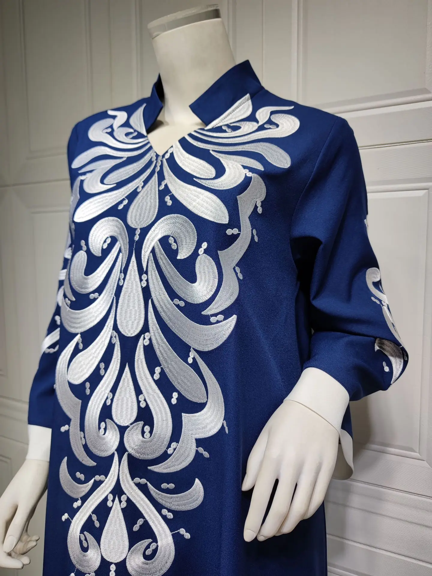 Summer 2023 Abaya Patchwork Dress Embroidered Muslim Ramadan Dubai Robe Evening Dresses Abendkleider Elegant Für Hochzeit