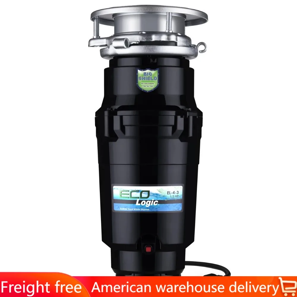 Continuous Feed Disposer Food Waste Crusher 1/3 HP Garbage D