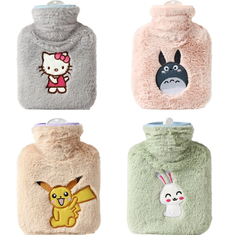 

Милые плюшевые теплые грелки для рук и ног из аниме Hellokts Pikachu Totoros, Мультяшные мягкие переносные зимние бутылки для воды, сумки, подарки, игру...