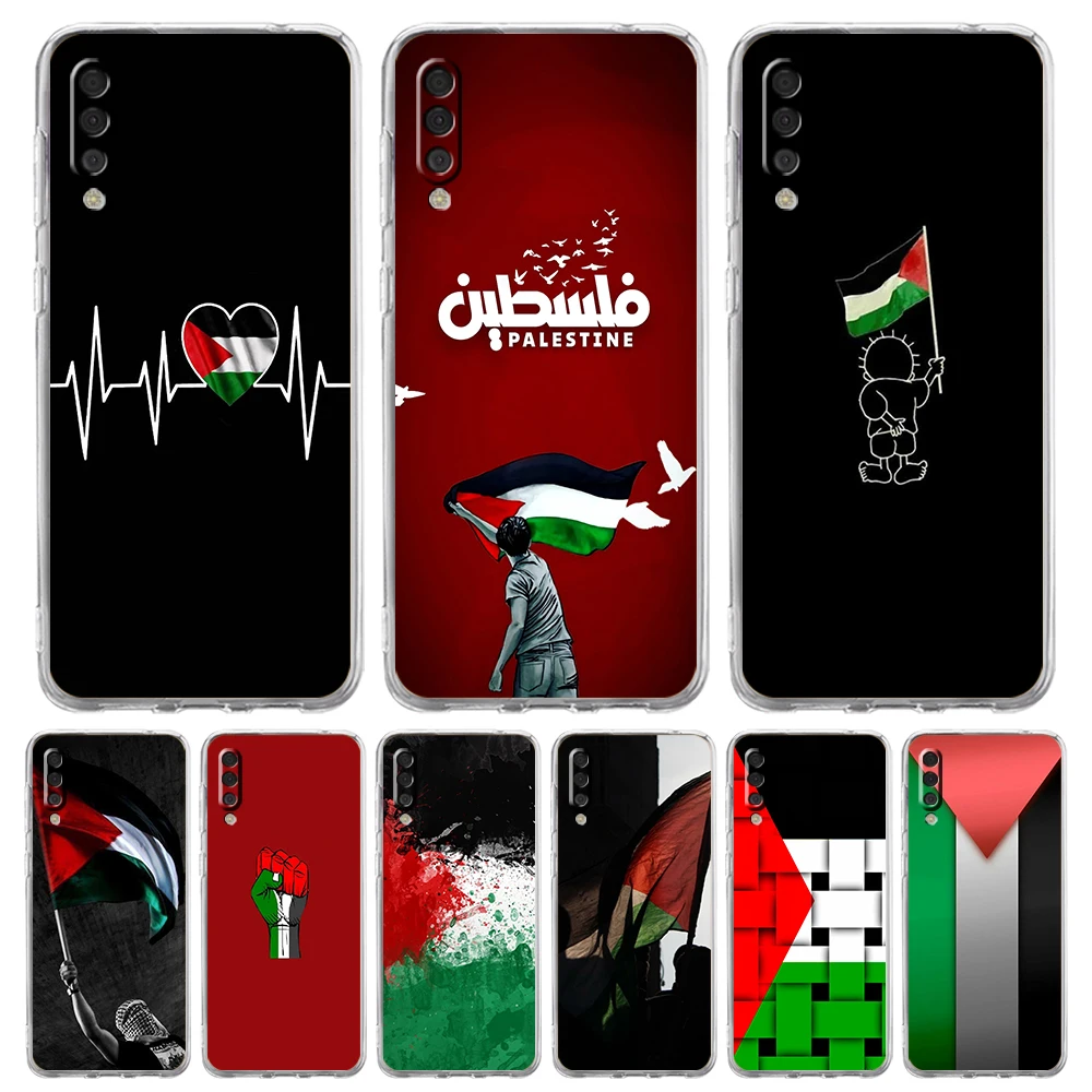 

Palestine Flag Transparent Phone Case for Samsung Galaxy A12 A22 A50 A70 A40 A10 A20 A30 A02 A03S A04 Cover Silicone Shell Capas