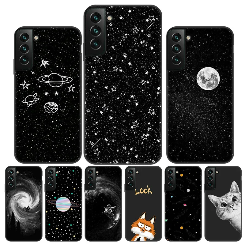 

Soft Silicone Phone Case For Samsung M31 Case Astronaut Moon Case for Samsung Note 20 Ultra 10 Plus 9 8 M31S M51 M32 M30 Cover