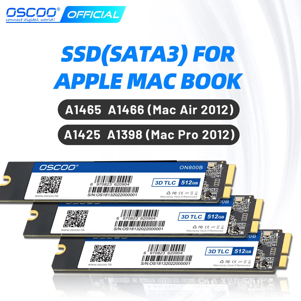Твердотельный накопитель OSCOO Mac для 2012 Macbook Air A1465 A1466 Macbook Pro A1398 A1425 SSD M2 жесткий диск 128 ГБ 256 ГБ 512 ГБ 1 ТБ