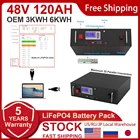Аккумуляторная батарея LiFePO4, 48 В, 6000 ач, 60 Ач, циклов, 6 кВт, 3 кВт, макс 32 дюйма, параллельная литиевая батарея, встроенная умная аккумуляторная батарея 16S, а BMS, ЕС, без НАЛОГА