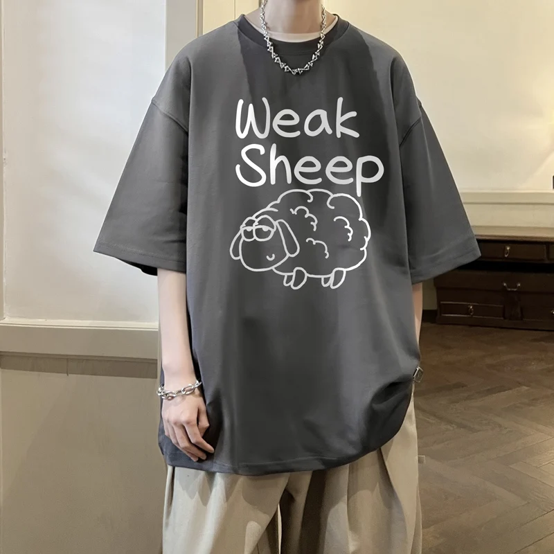 

Футболка мужская из хлопка, модная повседневная рубашка оверсайз, цвет черный/белый, размеры до 3XL, на лето