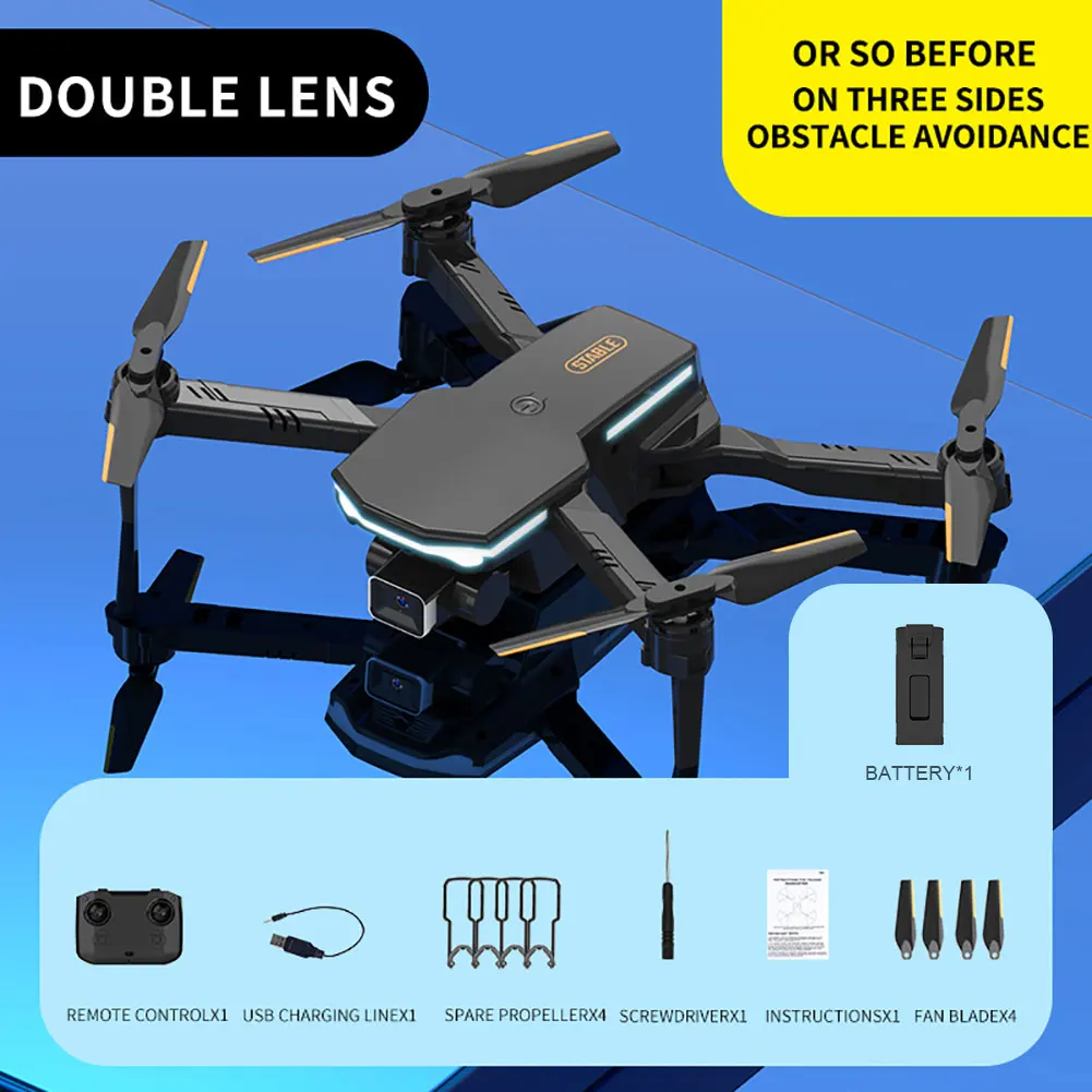 

RC Airplanes 4K HD Single / Dual Camera RC Drone 2.4GHz 4CH Obstacle Avoidance Altitude Hold WiFi Quadcopter with Battery