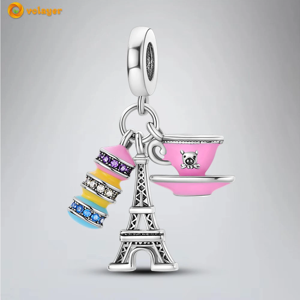 

Volayer 925 Sterling Silver Beads Travel Time Dangle Charm fit Original Pandora Bracelets for Women DIY Jewelry Free Shipping