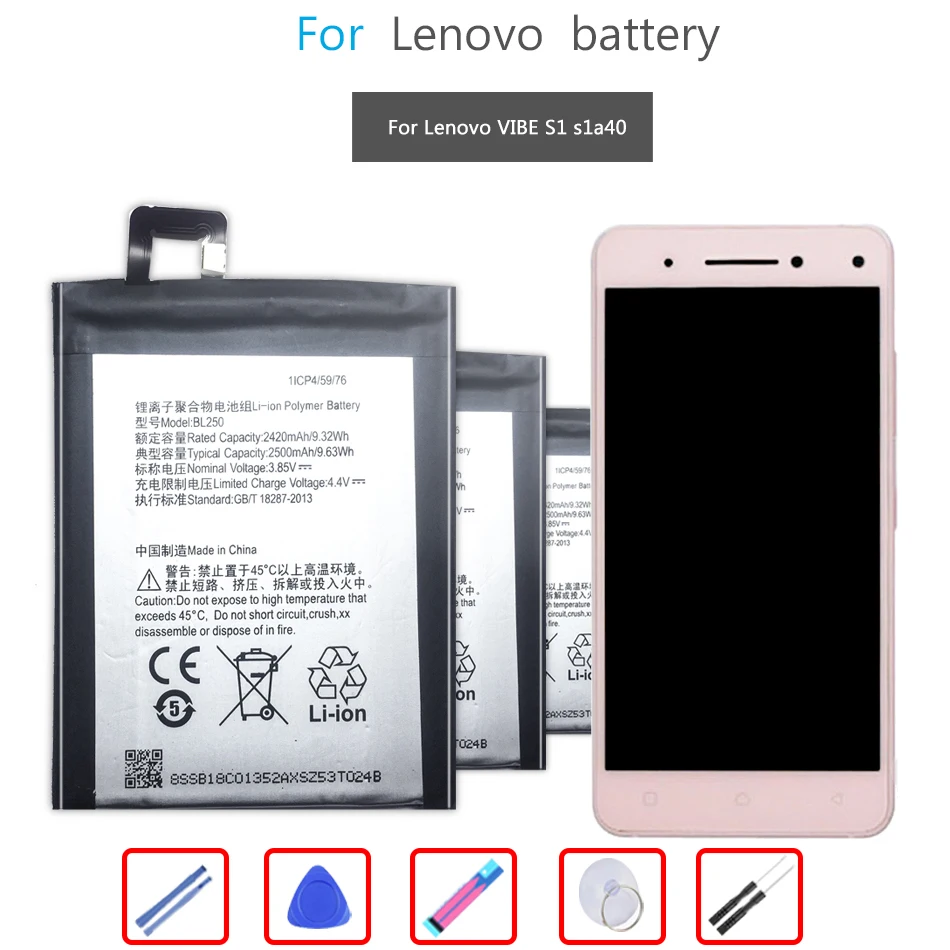

Аккумулятор BL250 для Lenovo VIBE S1 S1c50 S1a40 мобильный телефон