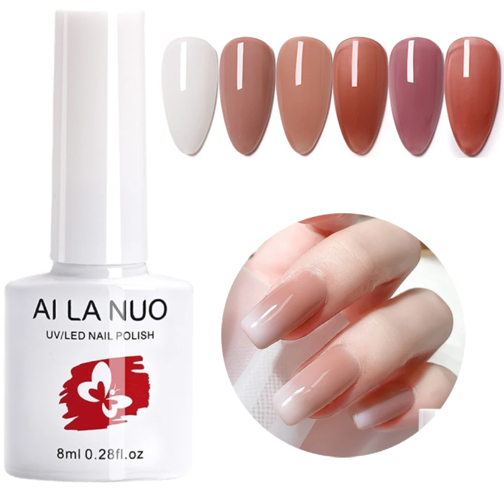 

Гель-лак полупрозрачный для ногтей, розовый, французский, фототерапевтический