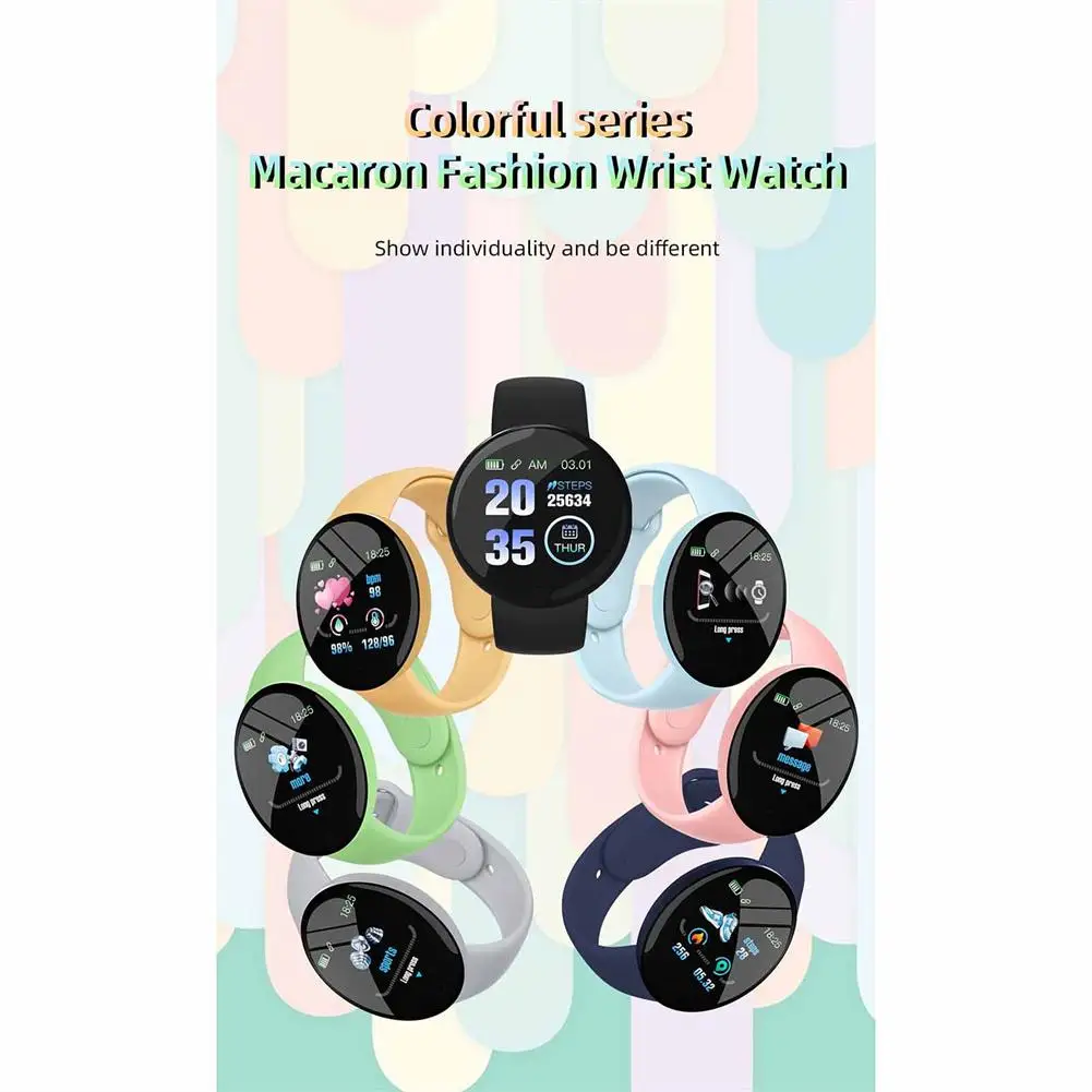 

D18s Smart Watch 1.44 Inch Screen 90mah Battery Bluetooth4.0 Sleep Monitor Fitness Bracelet Sports Watch Android Ios Unisex