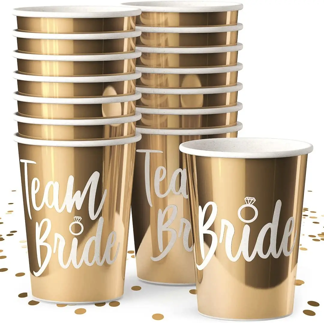 

Bachelor Party Team Bride Paper Cups Drinking Cups Bride to be Party Supplies Bridal Wedding Party Supplies