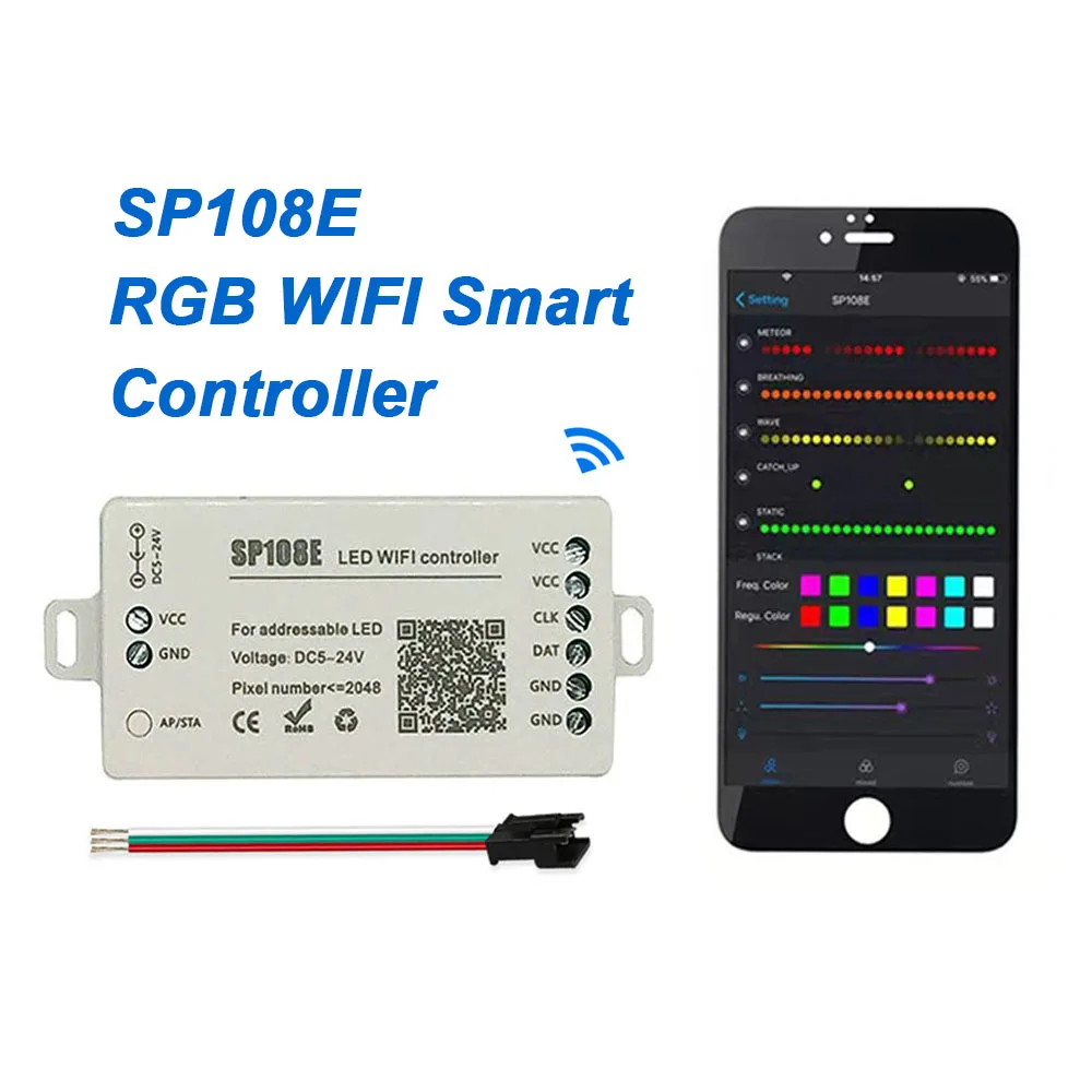 Контроллер Wi-Fi SP108E WS2812B SK6812 RGB Светодиодная лента Magic Home Bluetooth USB пульт