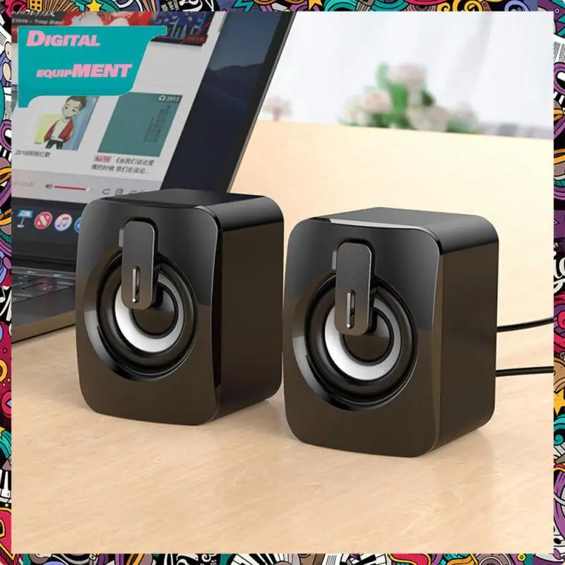 

For Rgb Wired Pc Sound Box Microphone Subwoofer Multimedia Mini Speaker For Caixa De Som With Led Light Usb Small Speaker