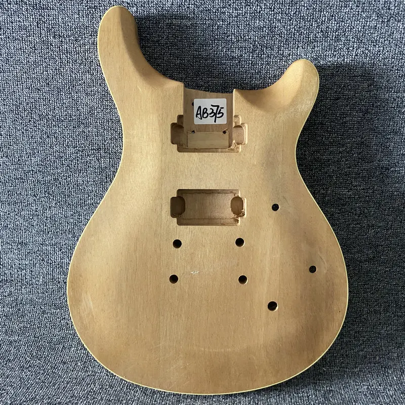 

AB375 Unfinished Electric Guitar Body Solid Wood Natural No Paints with Bindings LP Tune-o-Matic Bridges and Tremolo for DIY