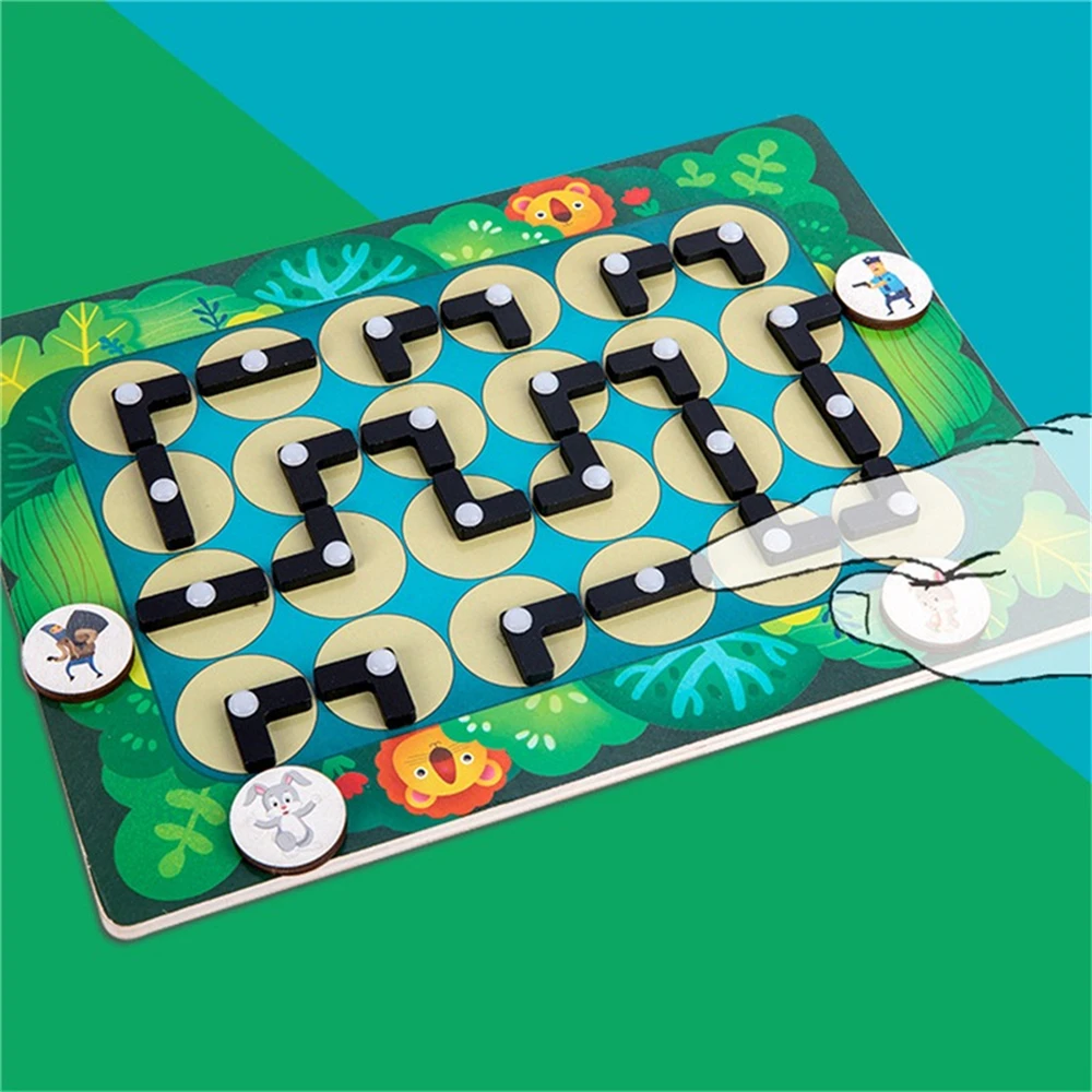 

Настольная игра-лабиринт, настольная игра для изучения маршрута для семейвечерние, детское логическое мышление, Раннее Обучение