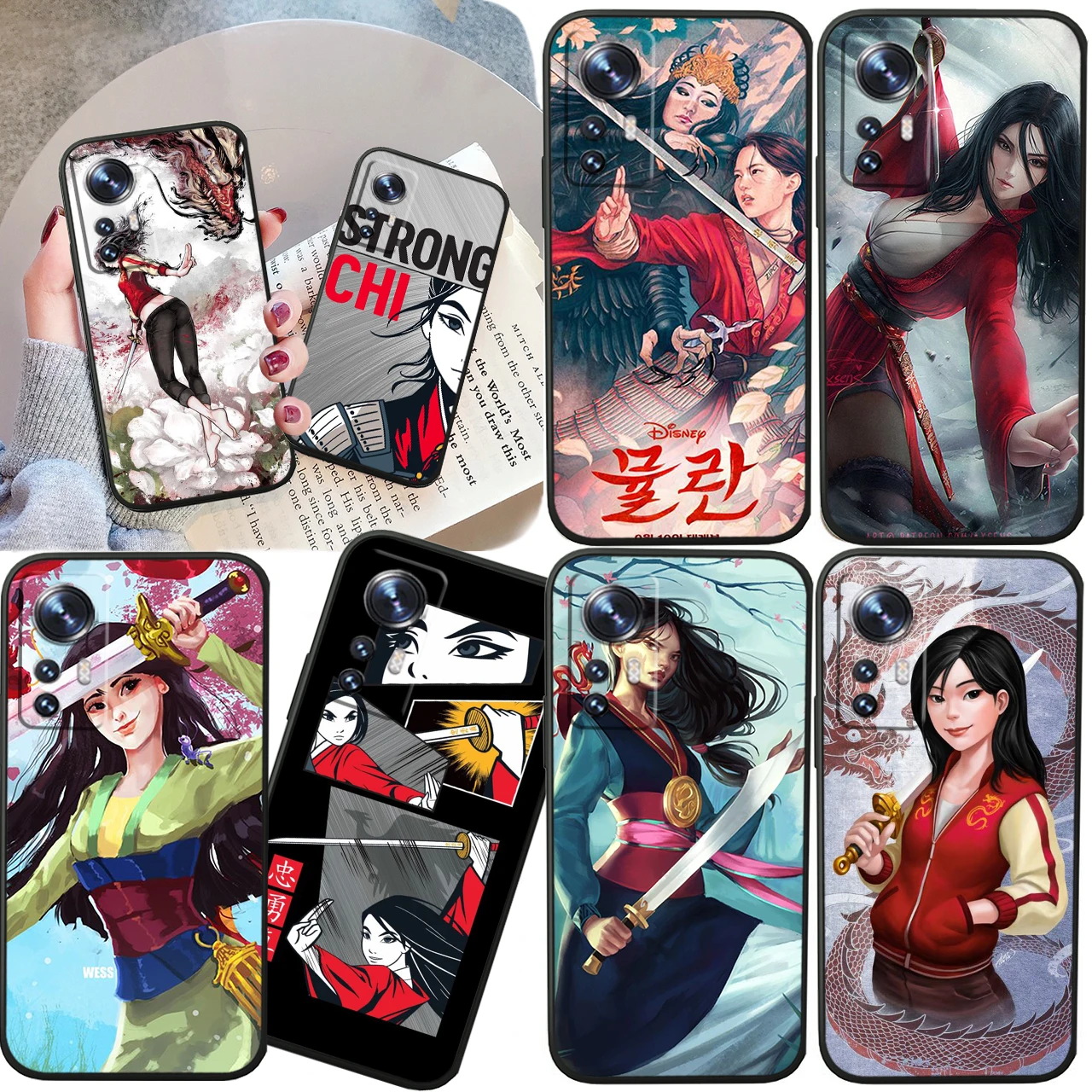 

Disney Mulan Cool For Xiaomi Mi 13 12T 11X 10T Note 10 Ultra Pro Lite 5G Soft Silicone Black Phone Case
