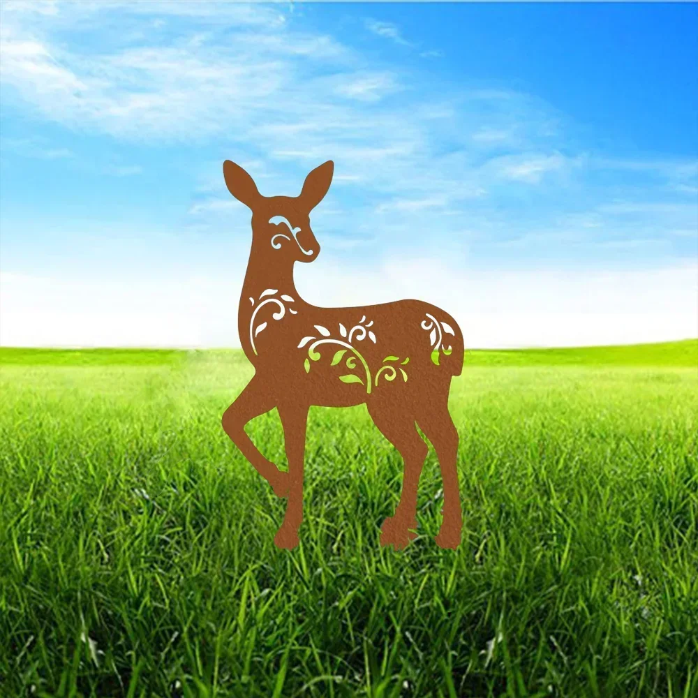 Красивая металлическая статуя оленя трансформируйте свое патио с помощью этой