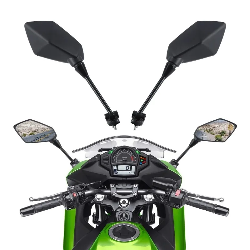 Мотоциклетные зеркала для Kawasaki Ninja 650R 650 R 2009-2016 2012 2010 2011 черное боковое зеркало