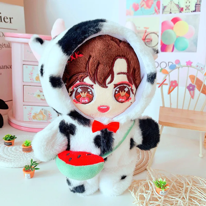 

20cm Doll Plush Doll's Clothes Lovely one-piece garment animal suit Stuffed Toys Dolls Accessories for Korea Kpop EXO Idol Dolls