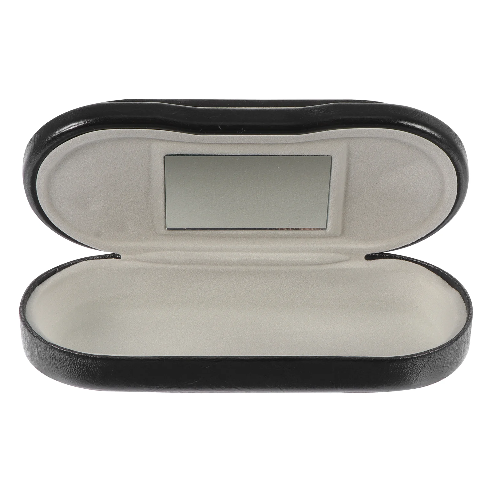 

Double Glasses Case PU Leather Glasses Box Glasses Organizer for Travel (Black)
