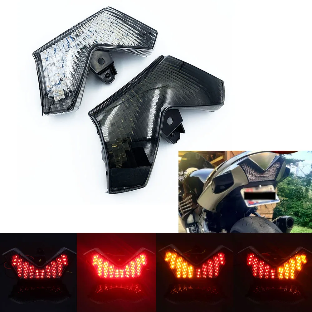 

Задний тормозной сигнал, встроенный светодиодный фонарь, дым 2006-2015 Kawasaki Ninja ZX14 ZX14R, фотосессия ZX1400 ZZR1400, мотоциклетный фонарь