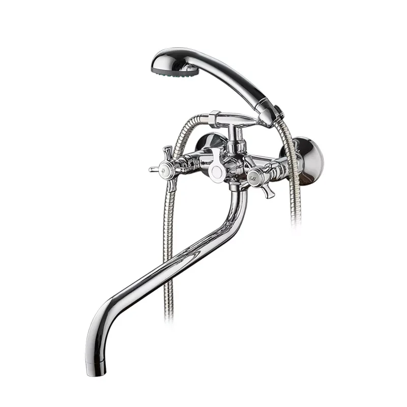 

Bathtub Faucets Long Water Outlet Simple Style Hot And Cold Water Mixer Bathroom Faucet Tap Shower Bath Faucets L2611