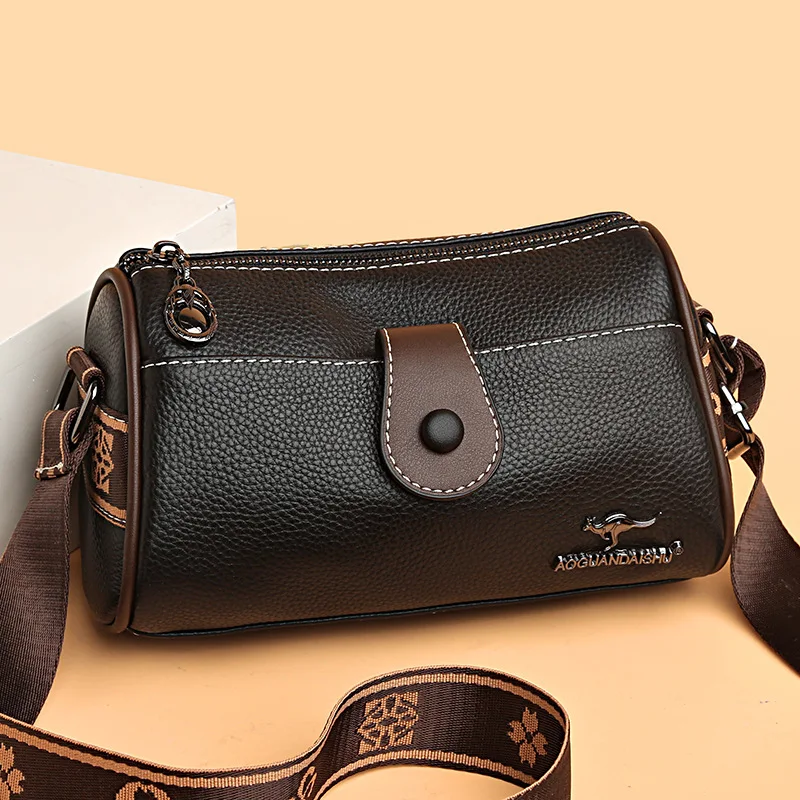 New Ladies Shoulder Bag Messenger Bags Genuine Leather Women Trend Designer Retro Shoulder Crossbody Bags Mobile Phone Bag
