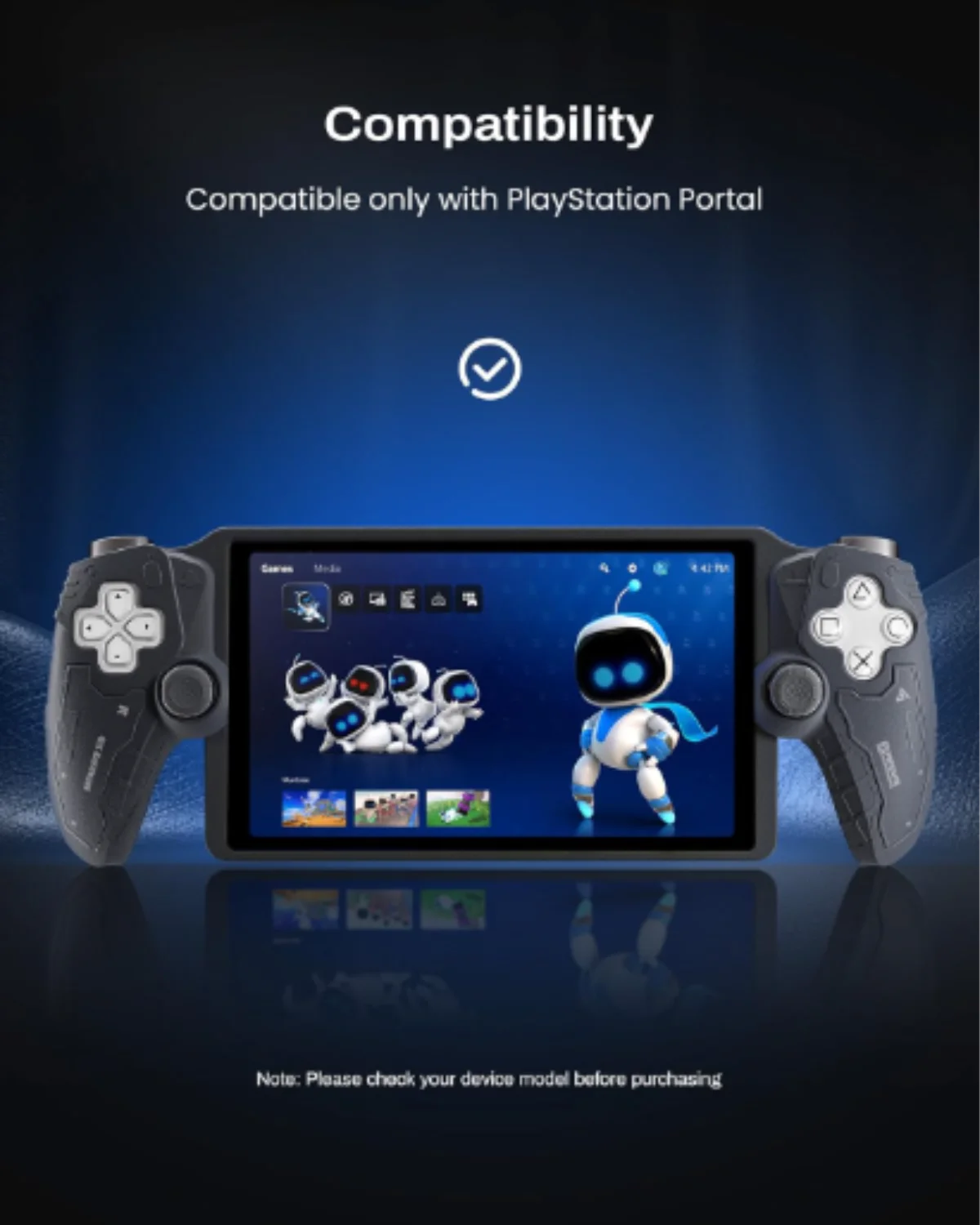 Фото Силиконовый защитный чехол GeekShare GesTac для PlayStation Portal – Мягкий защитный чехол для PS Portal – В комплекте 2 накладки для джойстиков №2