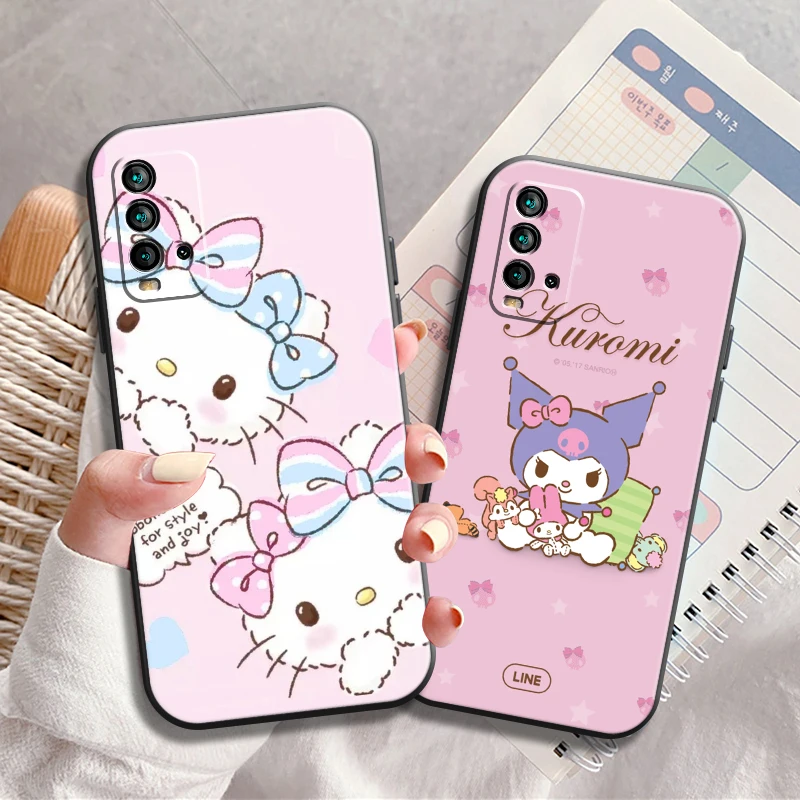 Чехол для телефона с японским аниме Kuromi Xiaomi Redmi Note 9 Pro MAX 5G 9T 9S 10S 10 10T Funda