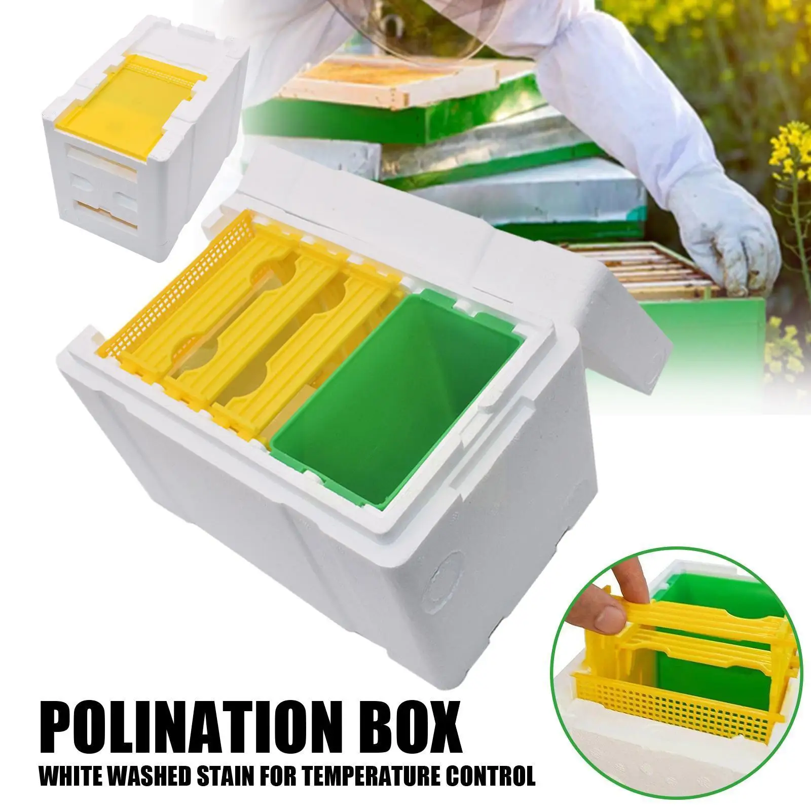 

Queen Bee Breeding Box Bee Mating Box Foam Beehive Beekeeping Beeshive Pollination Box Breeding Sets Garden Beekeeper E6c3