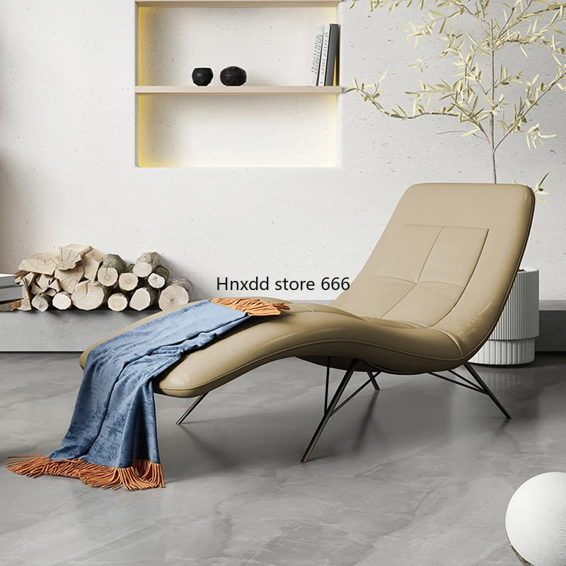 Итальянский минималистичный кожаный диван-шезлонг