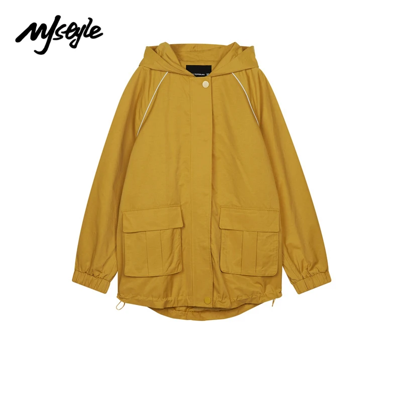 

MJstyle Весенняя женская повседневная женская спортивная одежда с большими карманами Корейская уличная мода 720130069