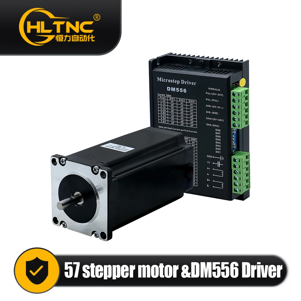 

Шаговый двигатель Nema23 XLWLH 1.2-3 Нм 57HS + драйвер DM556 20-50В