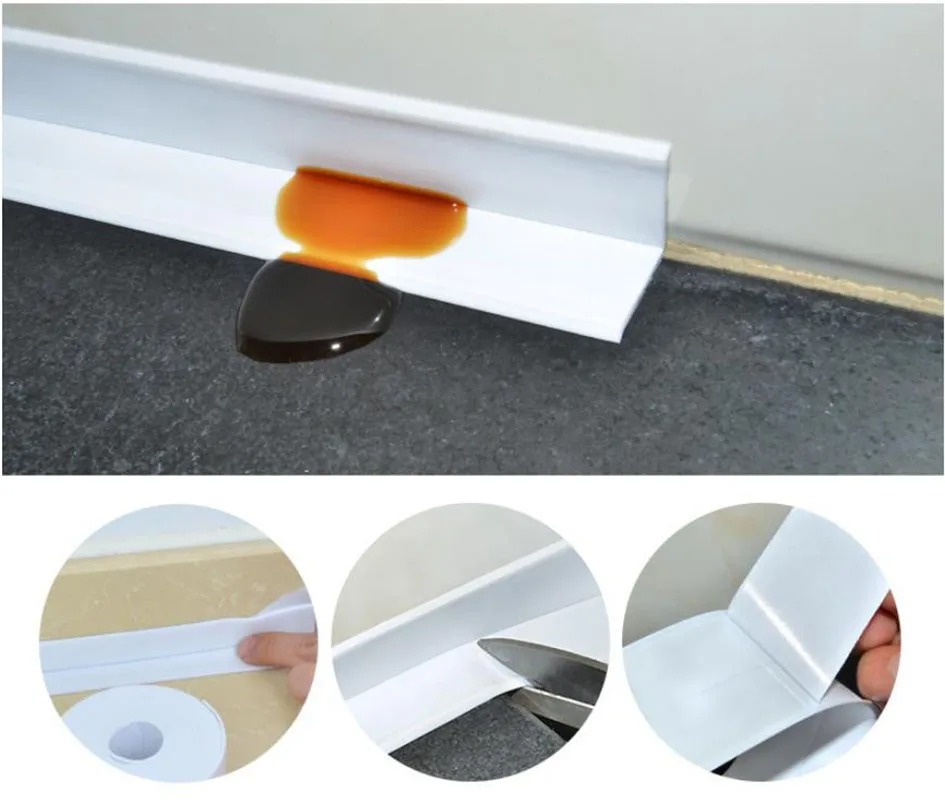 

PVC Waterproof Wall Sticker Self Adhesive Sink Stove Crack Strip Kitchen Bathroom Corner Sealant Tape Waterproof Anti-mildew