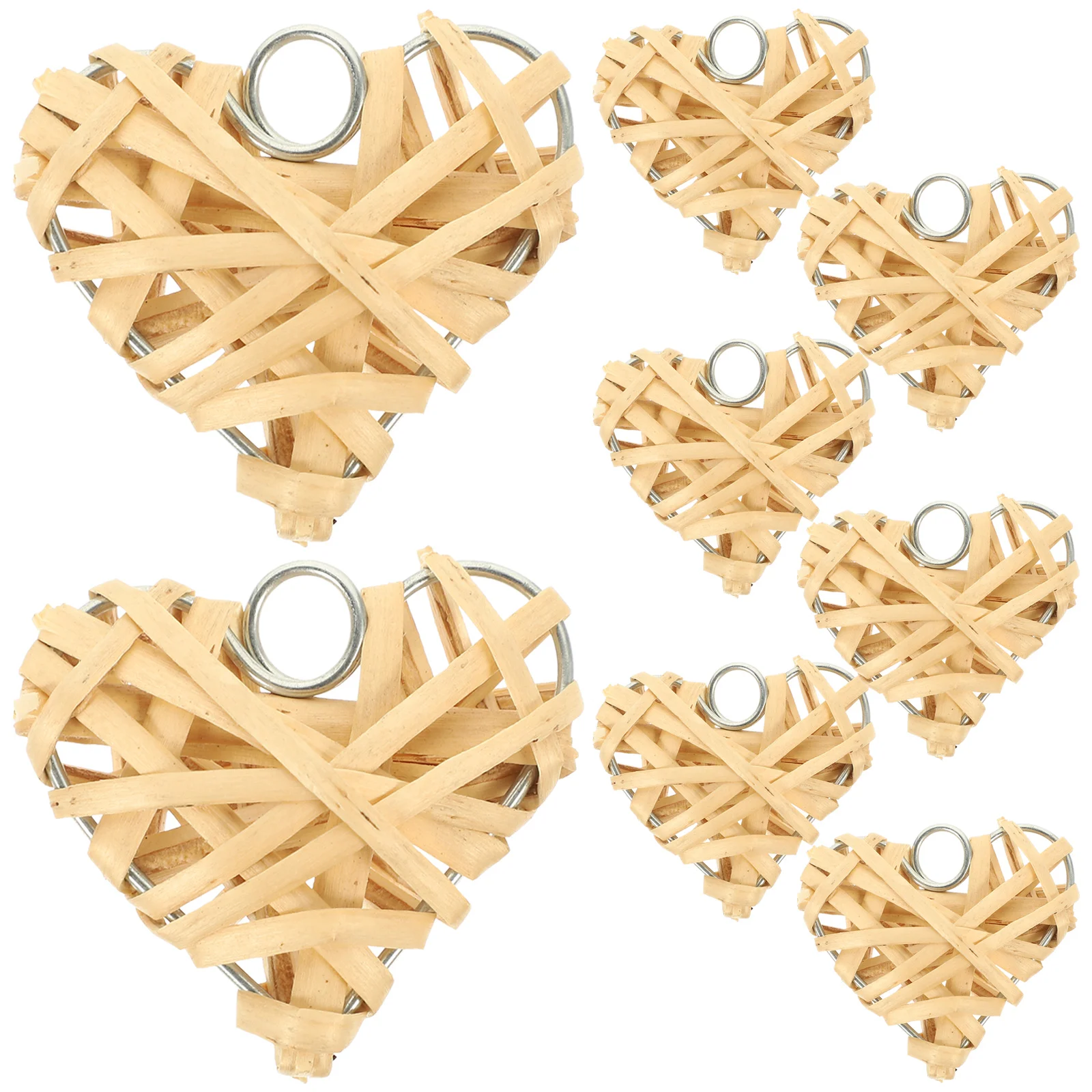 

8 PCS Confetti Baby Wedding Centerpieces Tables Rattan Hanging Ornaments Wooden