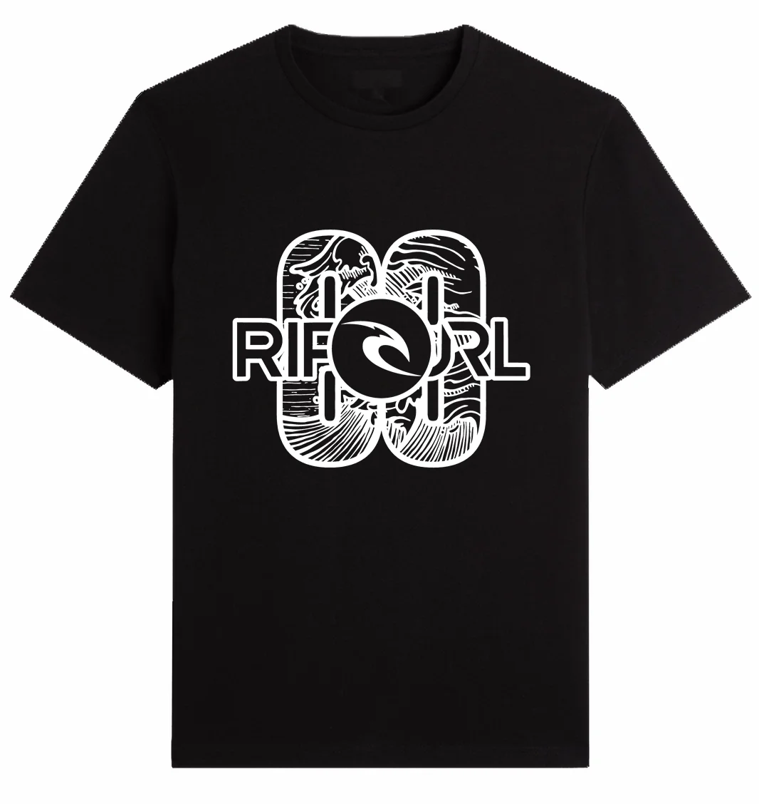 Rip live the search Curl simple logo Men t shirt Summer Amazing quality 100% Cotton white top Tees Male New T