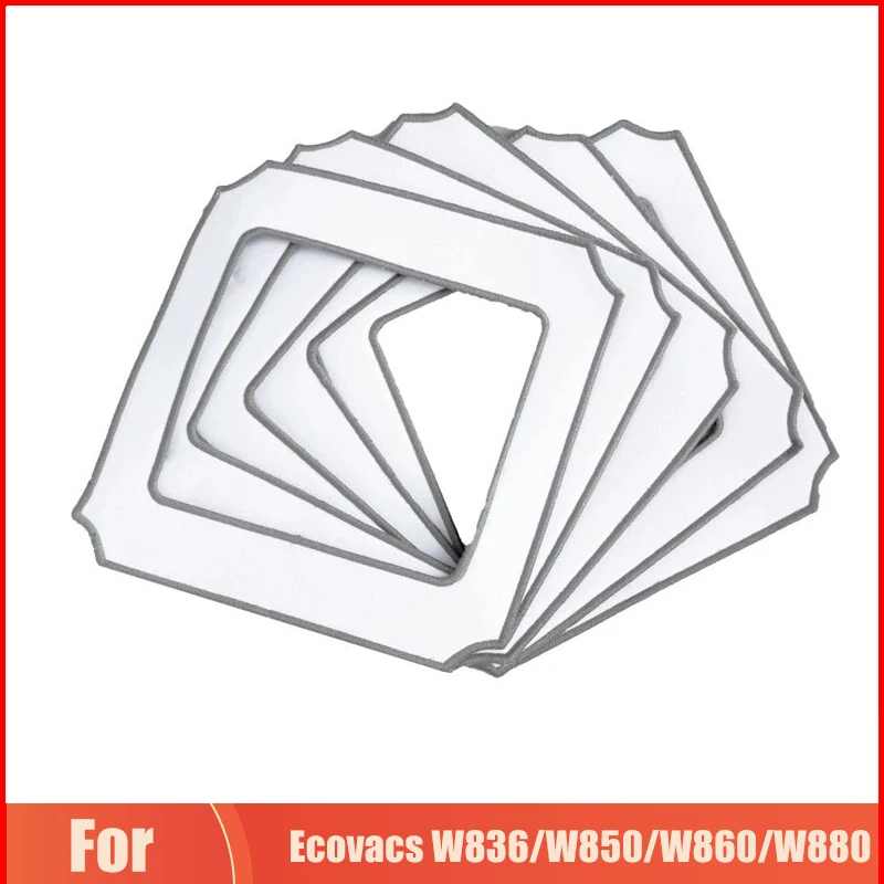 Моющиеся тряпки для швабры, запчасти для робота-пылесоса Ecovacs W836/W850/W860/W880 Моющиеся тряпки для швабры, запчасти для робота-пылесоса Ecovacs W836/W850/W860/W880
