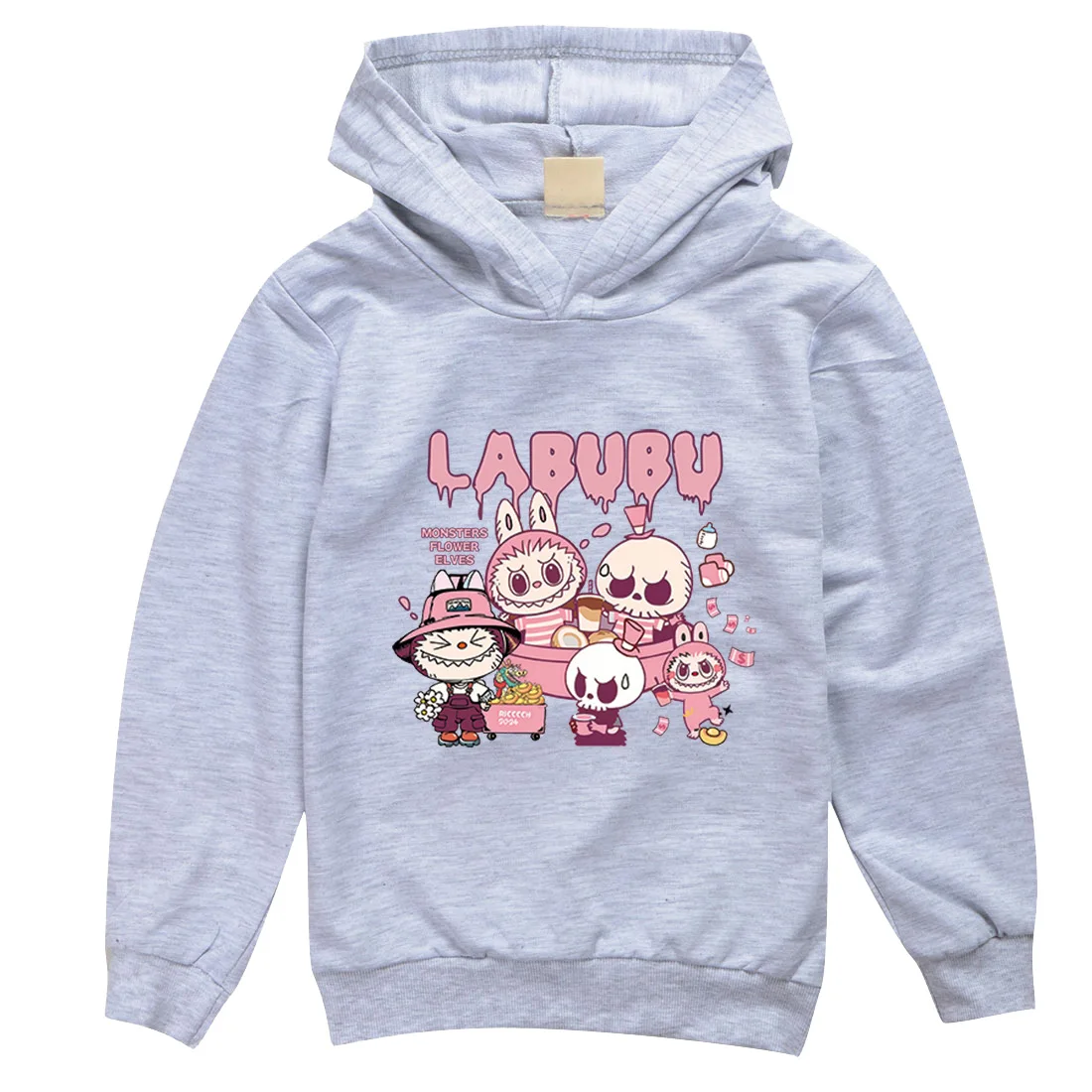 Pring Осенняя Милая одежда Labubu детские модные толстовки Детский свитер пуловер для