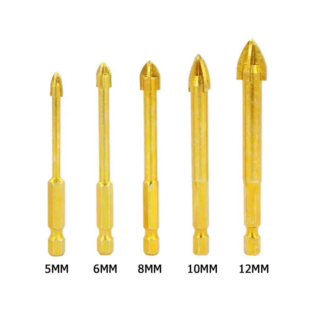 

1pc Hex Shank Tile Bits Glass Drill Bit Ceramic Concrete Hole Opener Saw Triangle Drill Tungsten Carbide Drill Bit 5/6/8/12mm
