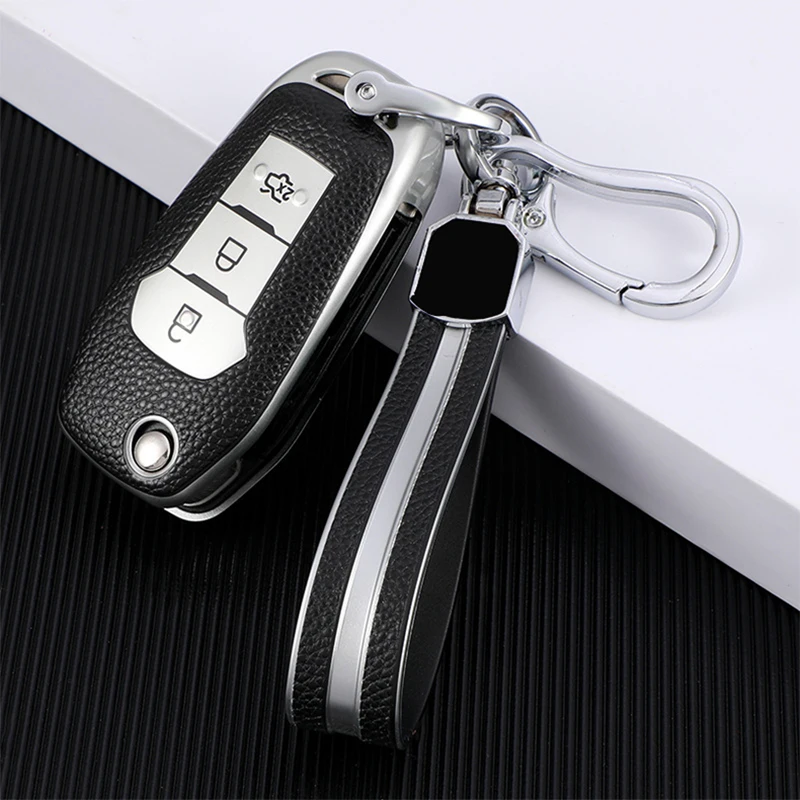 

TPU+Leather 3 Button Car Key Case Cover For Ford Fusion Fiesta Escort Mondeo Everest Ranger 2019 S Max Kuga 2 Focus MK3 Ecospor