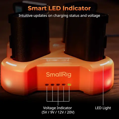 SmallRig LP-E6NH 4-канальное зарядное устройство для камер Canon