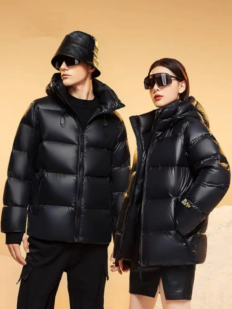 Роскошный мужской пуховик с подкладкой ветрозащитная теплая парка капюшоном и