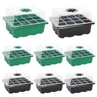 1pc 12 hole acrylic nursery pot flower growth and reproduction supplies garden seeds gardening accessories nursery tray with lid