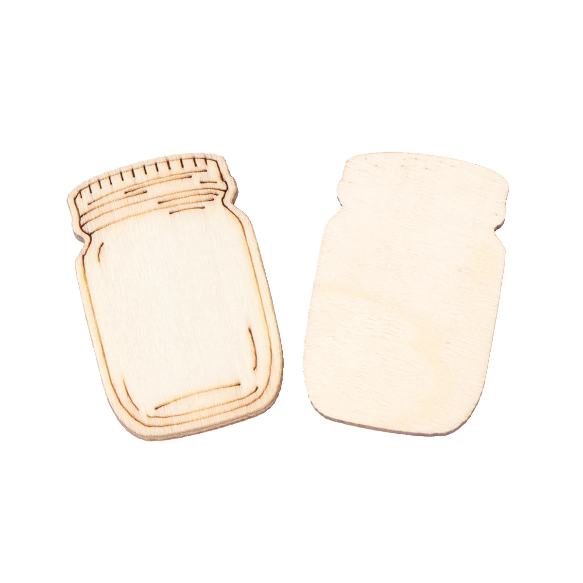 

60pcs Toys Wood Shapes Wooden Ornaments Kids Wooden Crafts Wooden Cutouts Unfinished Wood for Crafts