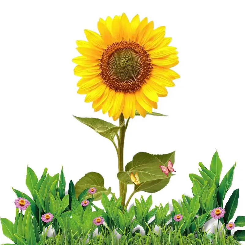 

Floral Garden Stake Garden Sunflower Decor Sunflower Garden Patio Lawn Yard Stake Outdoor Garden Decoration For Lawn Backyard