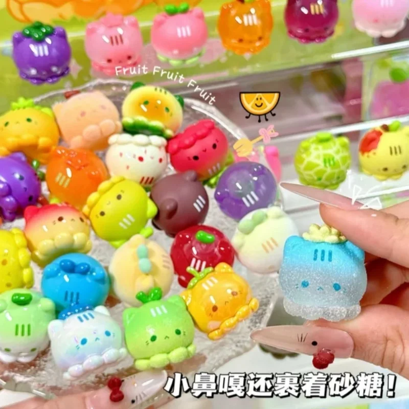 Фото Лидер продаж, клубника Musta Octopus Cat Miao Miao Fruit Market Series, милая слепая сумка, милая очаровательная мини-модель с фруктами, подарки на складе №1