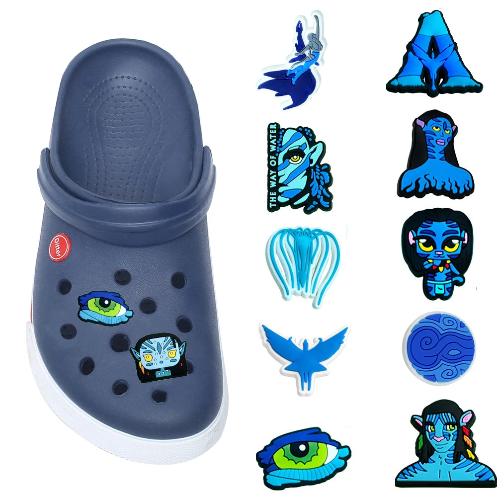Single Sale 1pcs Shoe Charms Movie Avatar series PVC Cute Garden Shoe Buckle Decoration Fit Croc Jibz Kids X-mas Gift