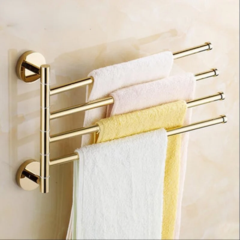 

Swivel brief Bars and Holder Copper Wall Rack Hanger Bathroom Bathroom New Gold Mounted 2-4 Towel Towel Rail Towel Towel